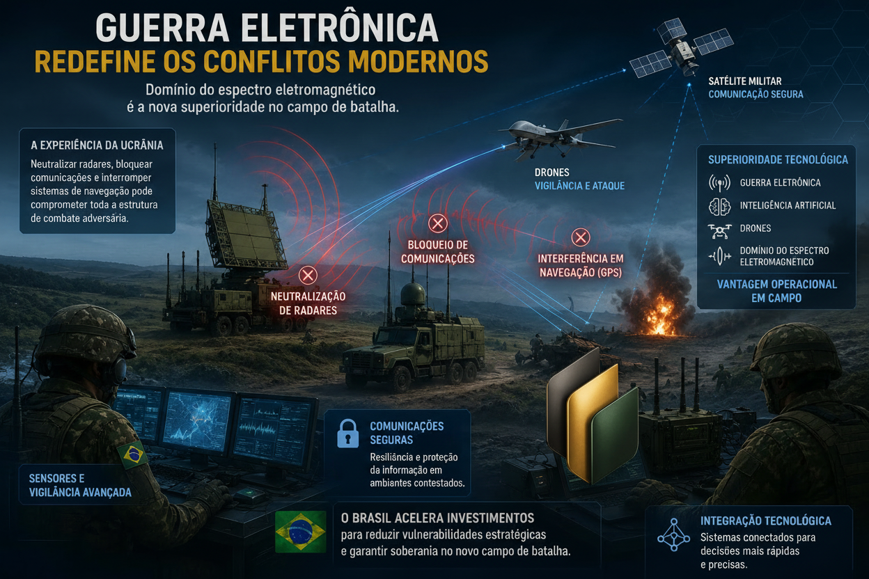 Guerra Eletrônica redefine os conflitos modernos.