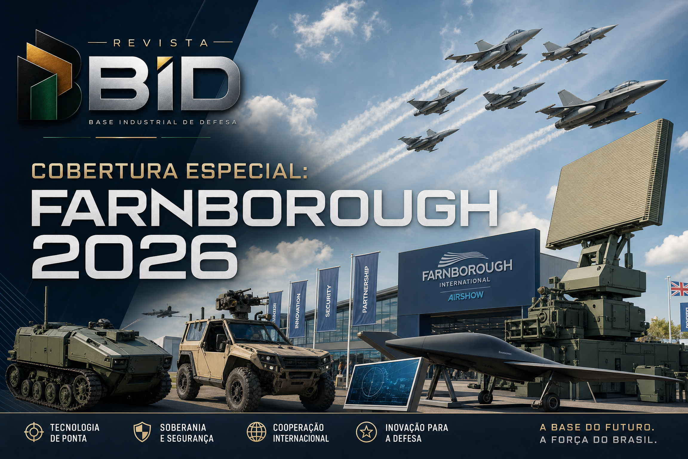 Farnborough International Airshow 2026: A Base Industrial de Defesa Brasileira em Destaque