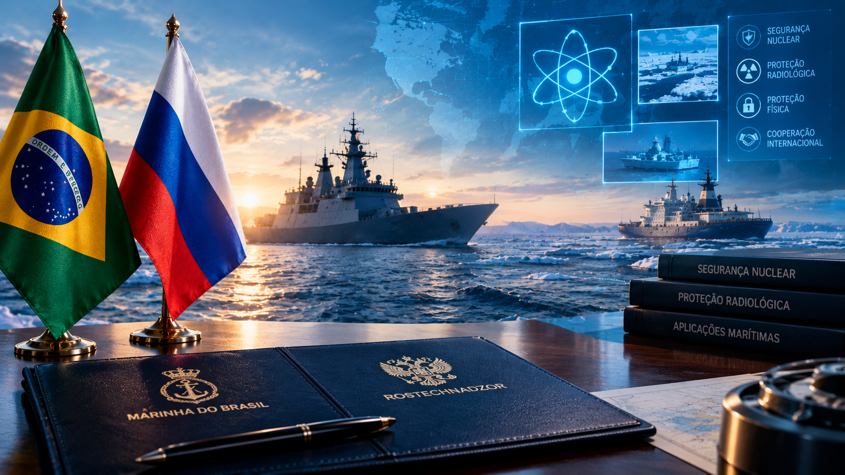 Brasil e Rússia ampliam cooperação em segurança nuclear para aplicações marítima